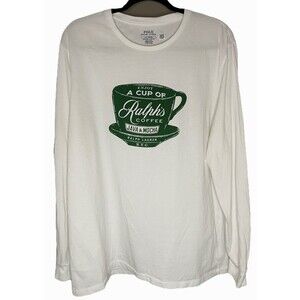 RARE Polo Ralph Lauren Ralph's Coffee NYC Limited Edition Long Sleeve T-Shirt L